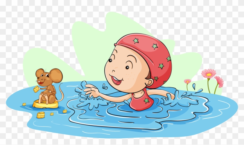 Swimming Cartoon Girl Illustration - Girl Swimming Stock Vector - Free  Transparent PNG Clipart Images Download