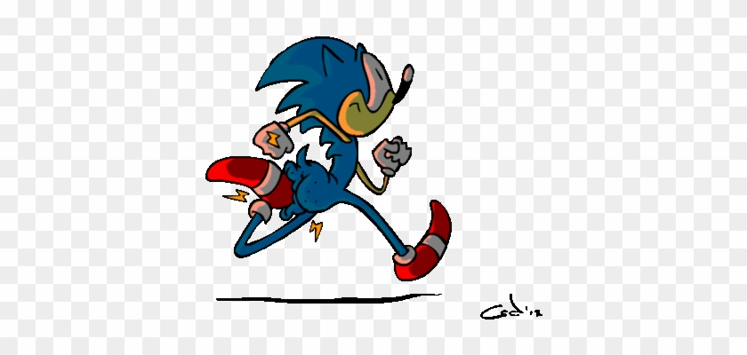 Dumb Running Sonic - Sonic Gay Gif #851096