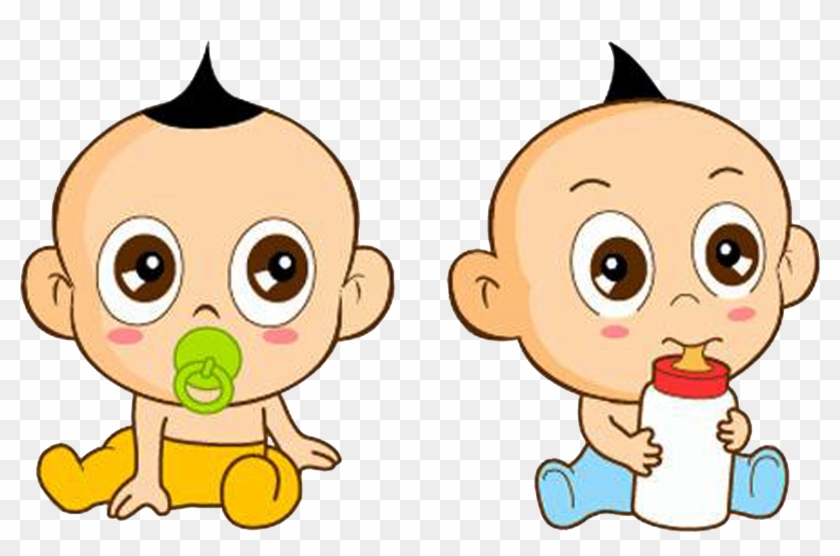 Infant Cartoon Milk Child - Baby Twin Icon Png #851166