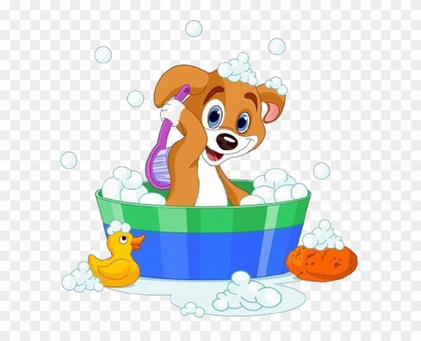 Cartoon Dog Having A Bath - Cartoon Dog In Bath #851225