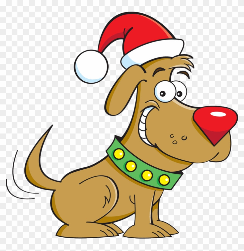 45，可使用adobe - Dog With Santa Hat Cartoon #851468