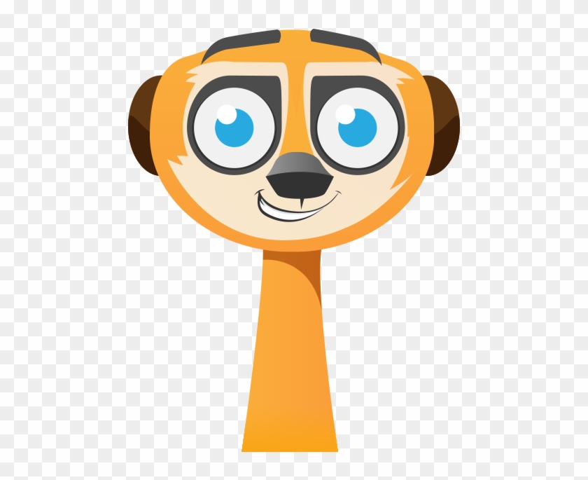 Max Is Your Helpful Meerkat, He Loves To Help You Out, - Cartoon Meerkat Head #851517