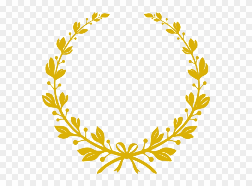 Laurel Wreath Picture Frame Clip Art - Moldura Arabesco Png Dourado #851598