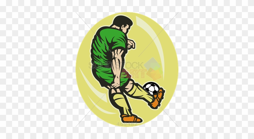 Stock Illustration Of Cartoon Drawing Of Soccer Player - Dibujos De Jugadores De Espalda #851740