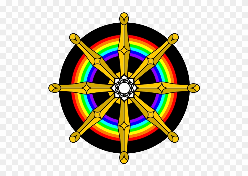 Dharmachakra Rainbow Wheel - Vesak Cards Free Download #851935