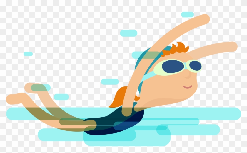 Swimming Euclidean Vector Dhaptar Gaya Langi - Swimming Png Cartoon #851960