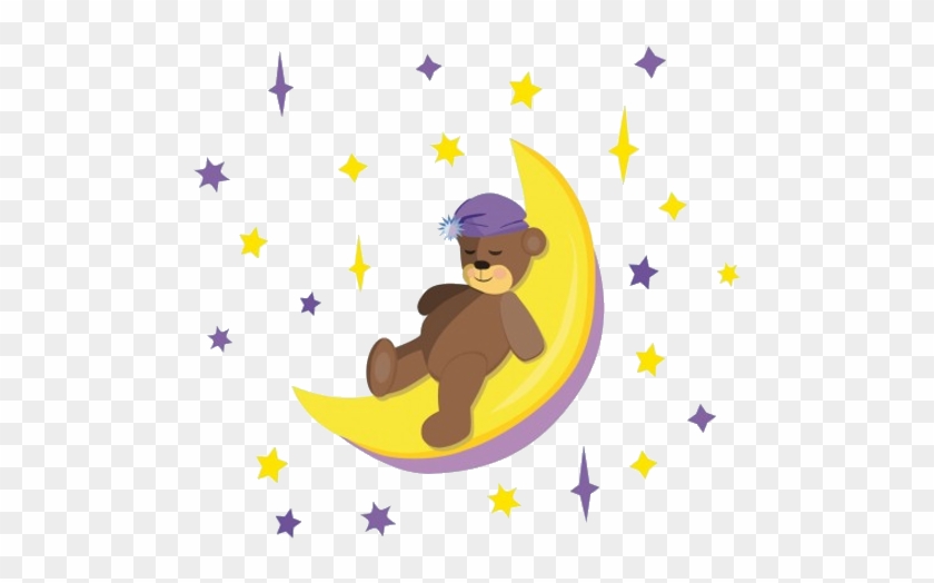 Baby Teddy Bear On Moon - Sticker #851976