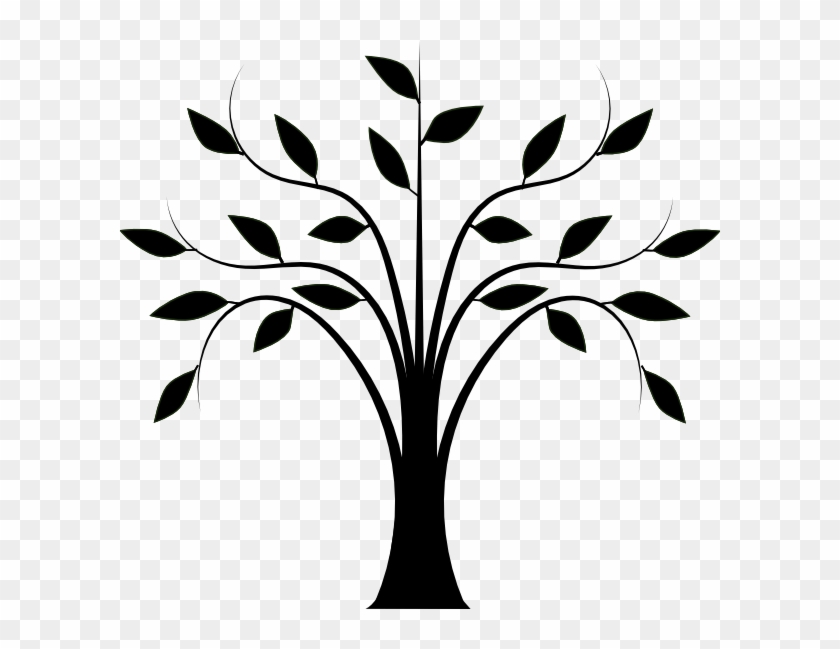 Tree Drawing Clipart - Black Tree Vector Png #852562