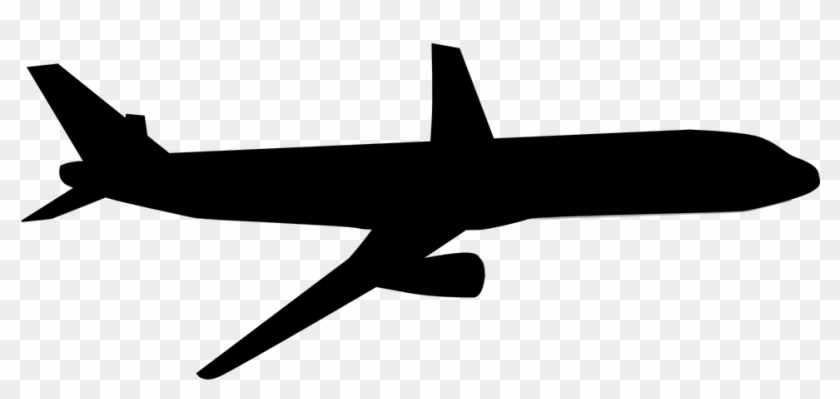 Jet Clipart Vector - Black And White Airplane #852868