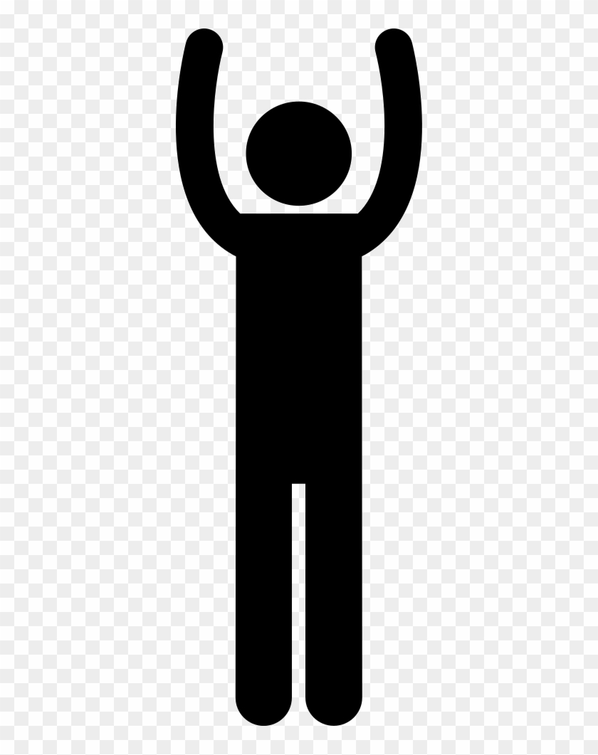 Arms Up Silhouette Comments - Stickman Arms Up Png #853009