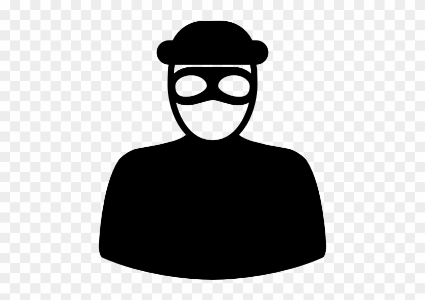 Unrecognizable Robber With Eyes Mask Free Icon - Räuber Symbol #853100