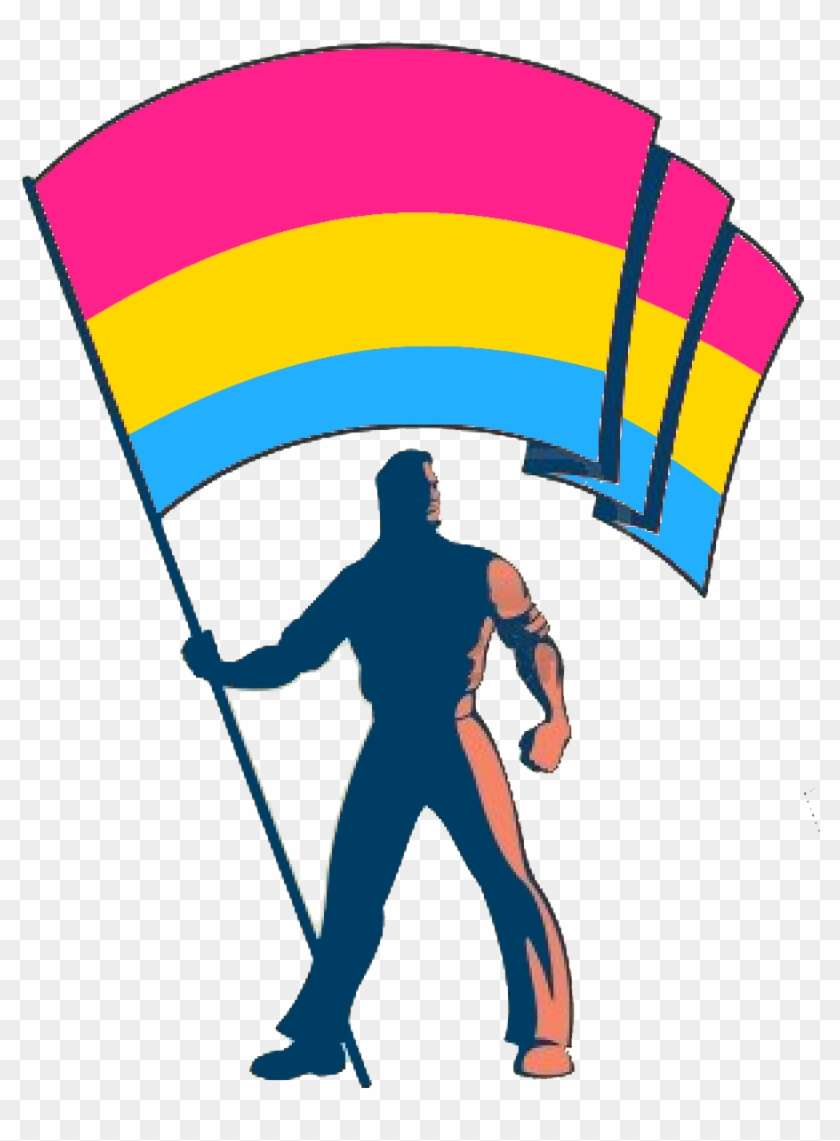 Pansexual - Man Holding Up Flag #853176