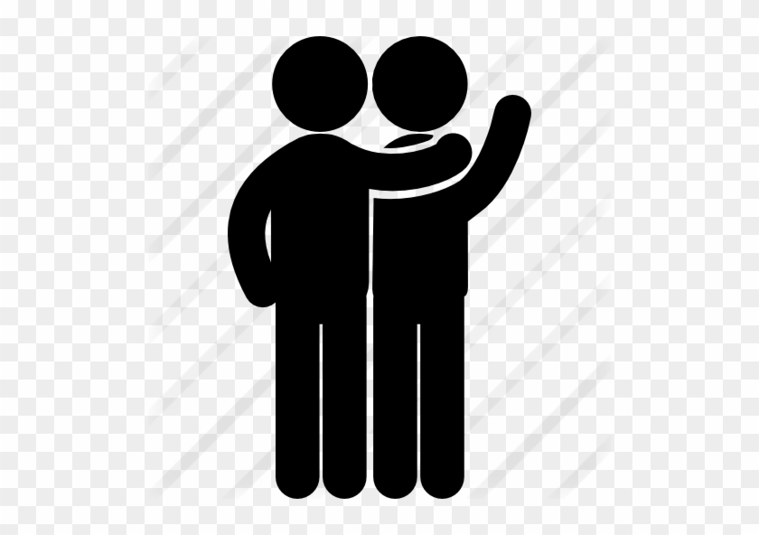 Two Male Friends Communication Standing One In Front - Care For Others Icon #853240