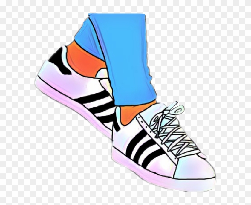 Sneakers Clipart Picsart - Adidas Stan Smith With Stripes #853254