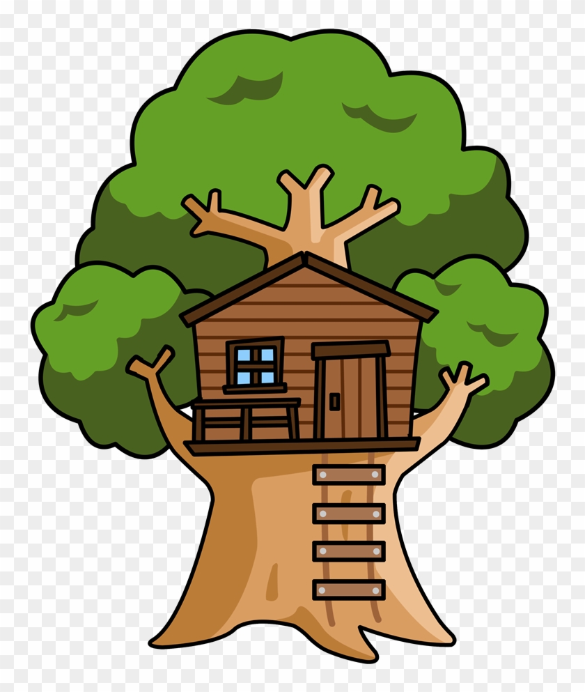 Free Cartoon Tree House Clip Art - Clip Art Tree House #853255