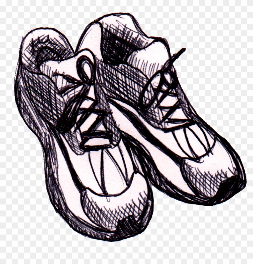 Running Shoes Sketch By Dandantheartman On Deviantart - Running Shoes Drawing #853257
