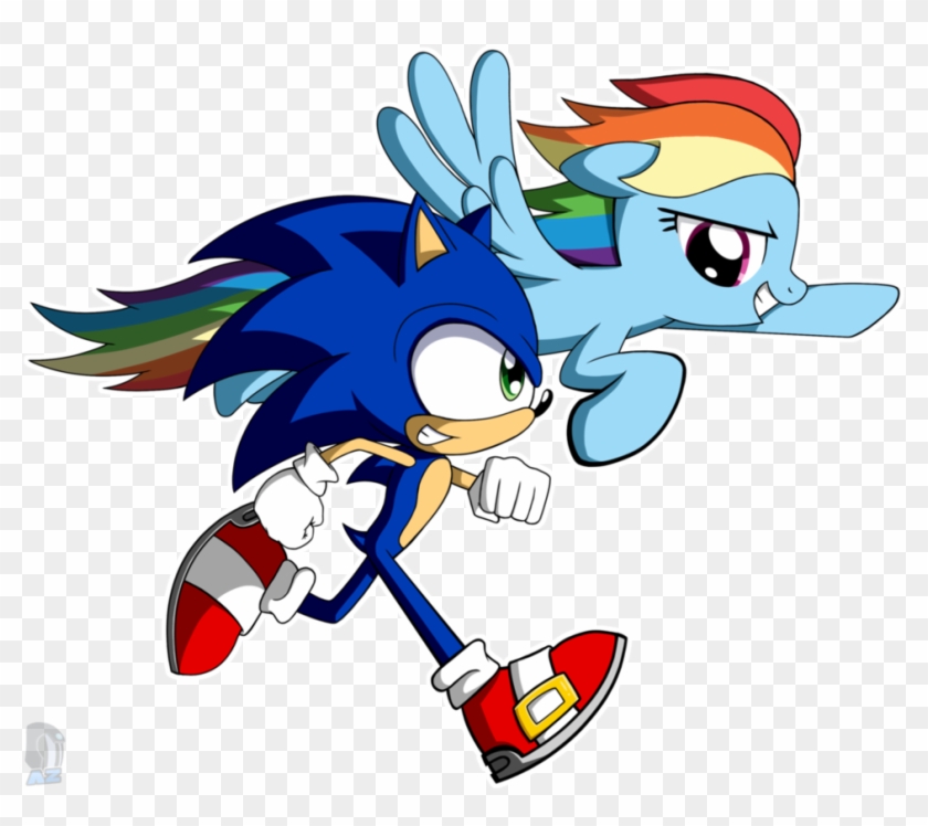Fastest Friends Forever By Az Derped Unicorn - Sonic Unicornio #853270