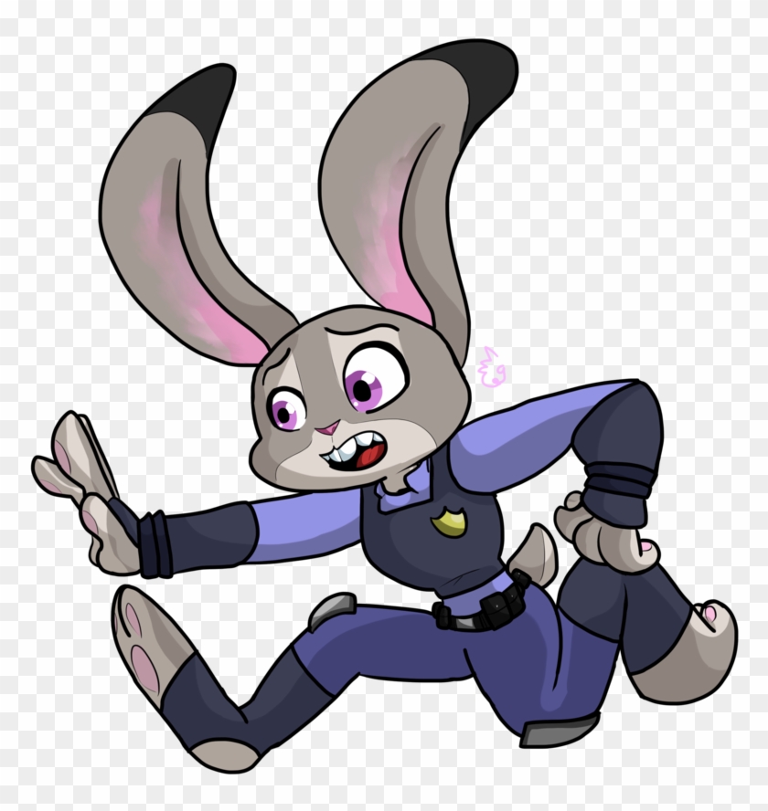 Judy Hopps Running By Caught-gaming - Cartoon #853293