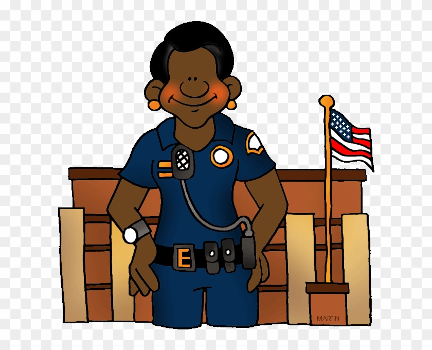 Occupations Clip Art By Phillip Martin, School Resource - School Resource Officer Cartoons #853492