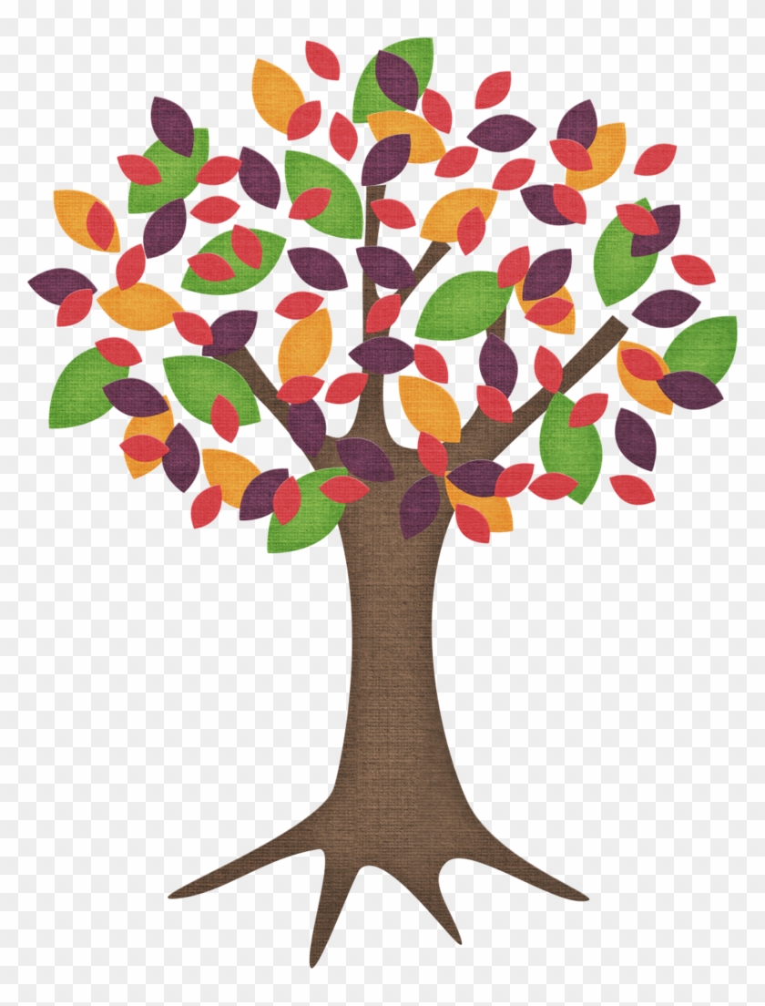 Cartoon Trees With Colored Leaves #853635