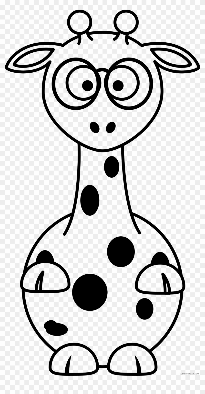 Black And White Giraffe Animal Free Black White Clipart - Cartoon Giraffe #853672