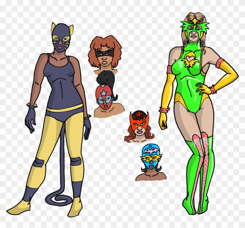 Urban/rural Luchadores Female By Harrisongrey - Cartoon #853789