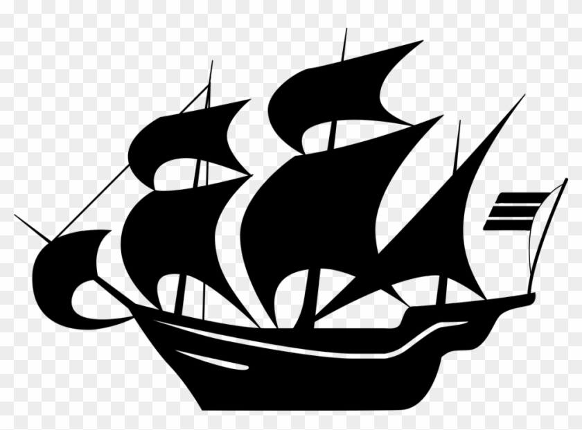 Sailing Ship Clipart Flower - Sailing Ship Clip Art #853878