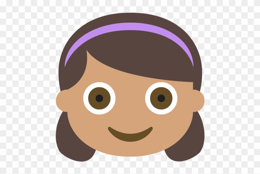 Girl Medium Skin Tone Emoji Emoticon Vector Icon - Girl Medium Skin Tone Emoji Emoticon Vector Icon #853982