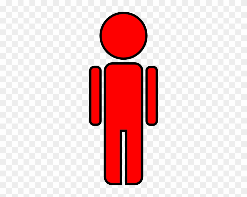 Red Stick Figure Man Clip - Clip Art #854018