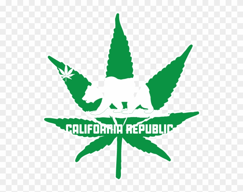 California Republic Pot Leaf Outline Weed 420 Ganja - California Republic Pot Leaf Outline Weed 420 Ganja #854026