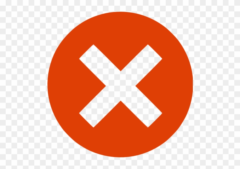 Image - Red X Icon Circle #854040