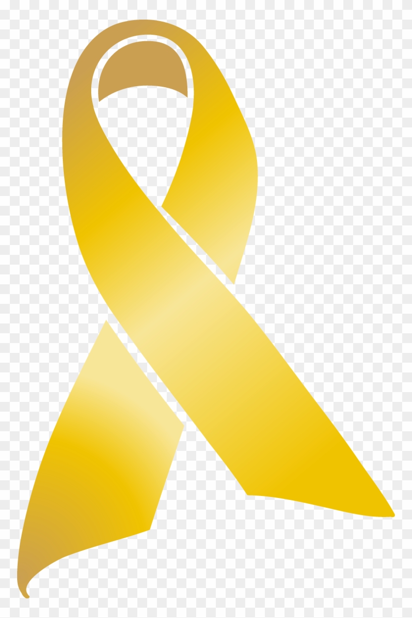 Childhood Cancer Awareness Month My Cancer Journey - Gold Cancer Ribbon Vector #854053