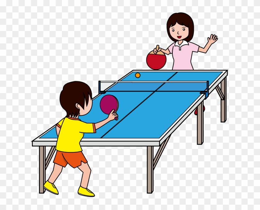 Ping Pong Clipart - Playing Table Tennis Clipart #854123
