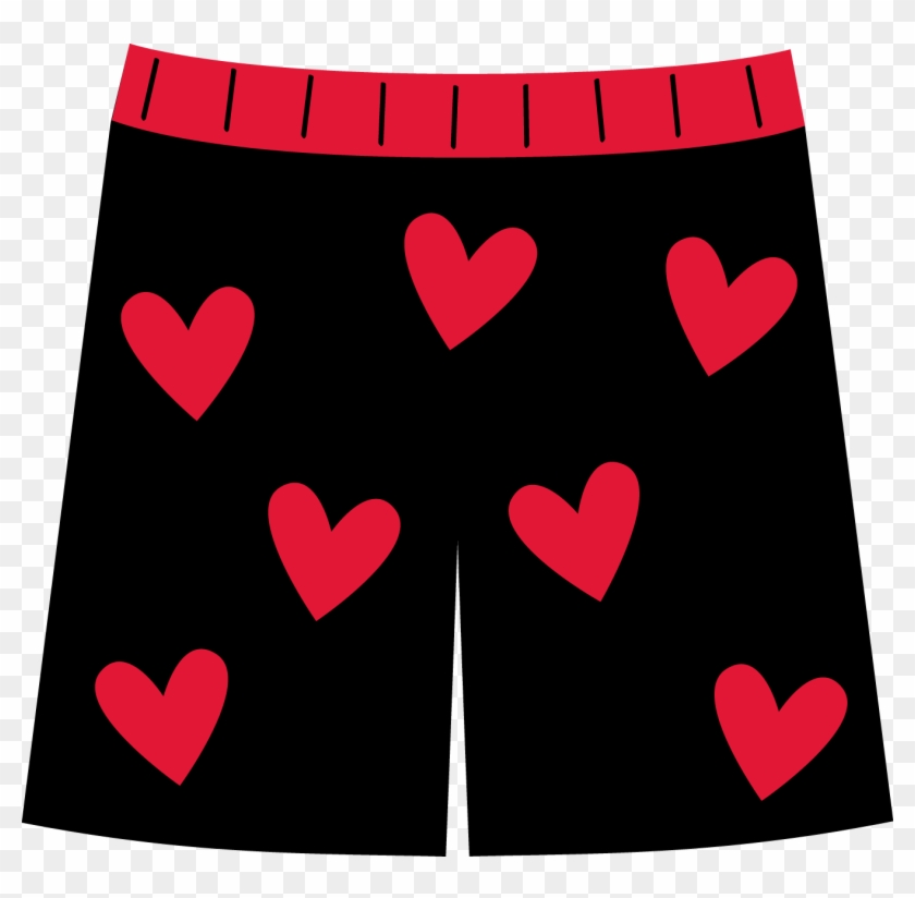 Costura E Roupas - Heart Boxers Clipart #854134