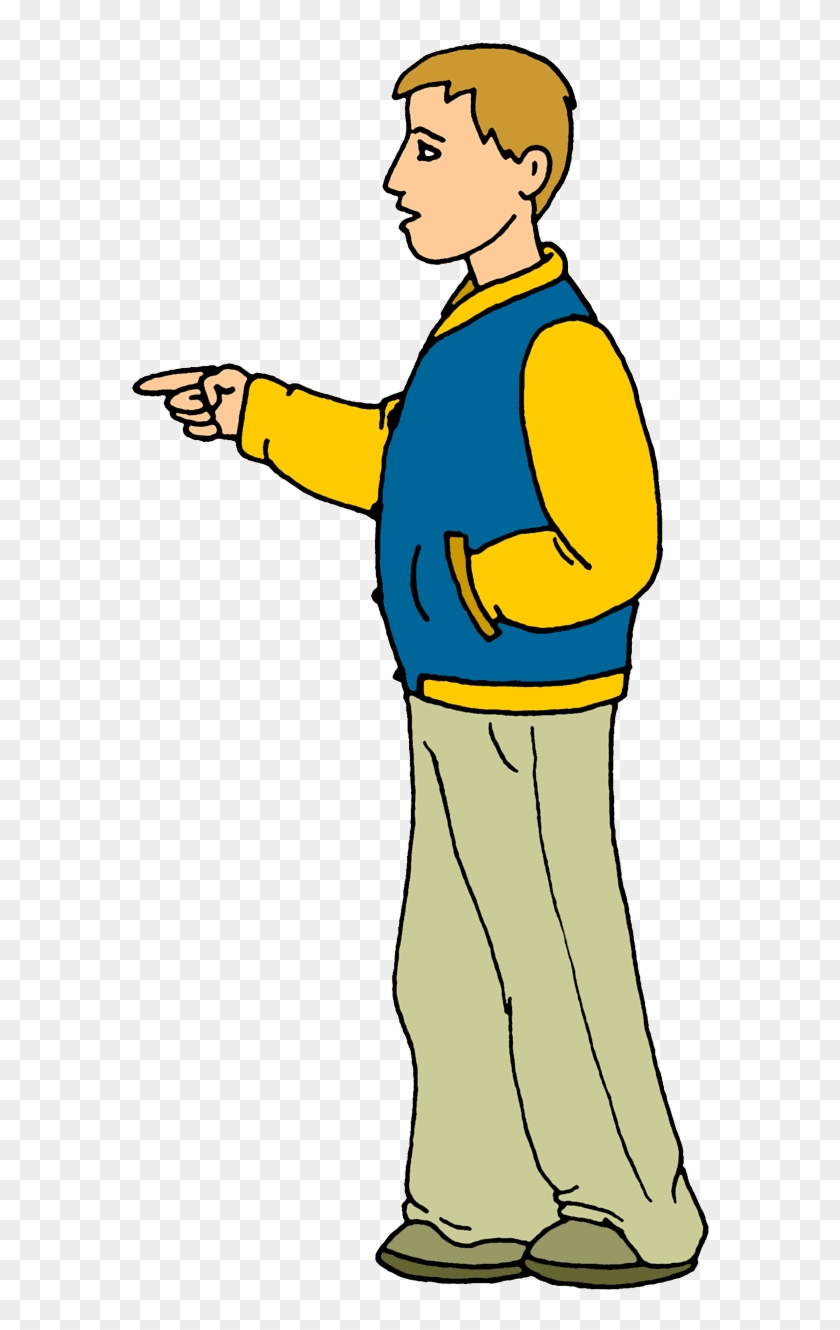 Clip Art Pointing - Pointing At Someone Clipart #854139