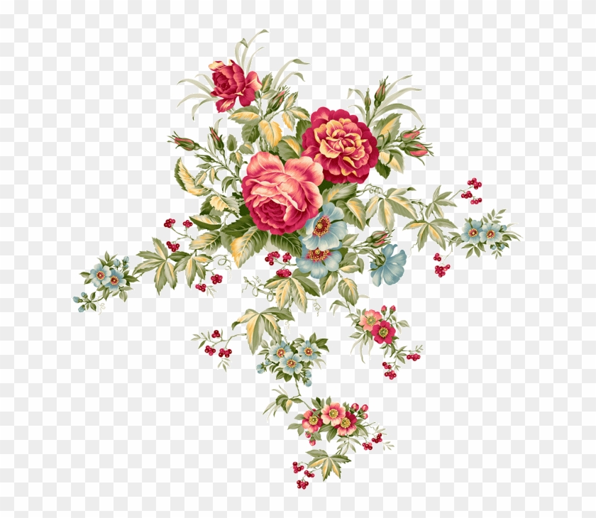 سكرابز بدون تحميل - Vintage Flowers Flower Png #854184