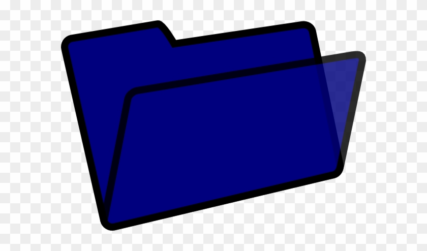 Dark Blue And Black Folder Clip Art At Clker - Blue Folder Clip Art #854408