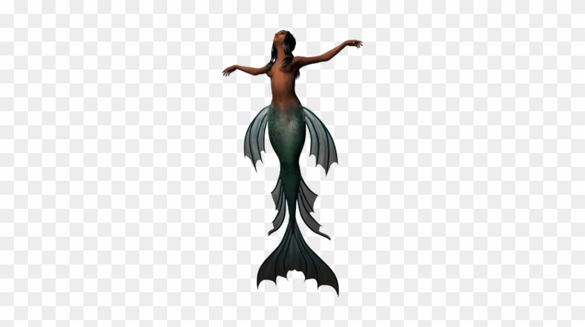Mermaid Dark Green Tail - Mermaid Silhouette Png #854510