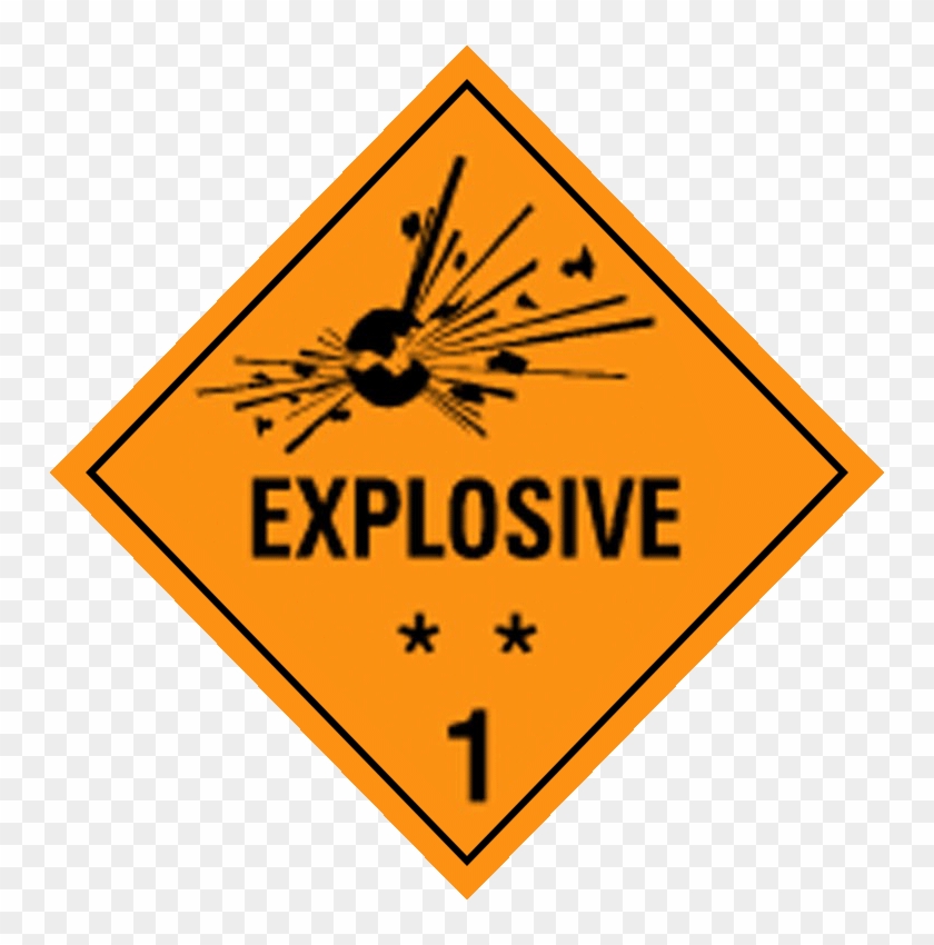 Transporting Class 1 Dangerous Goods - Road Work Ahead Sign #854590