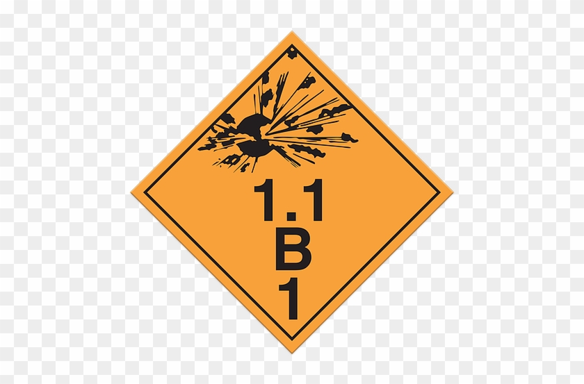 Placard Class1 - 1b Explsives - Class 1 Hazardous Materials #854670