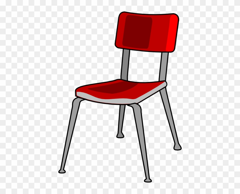 Red Student Desk Chair Clip Art - Chair Clipart #854734