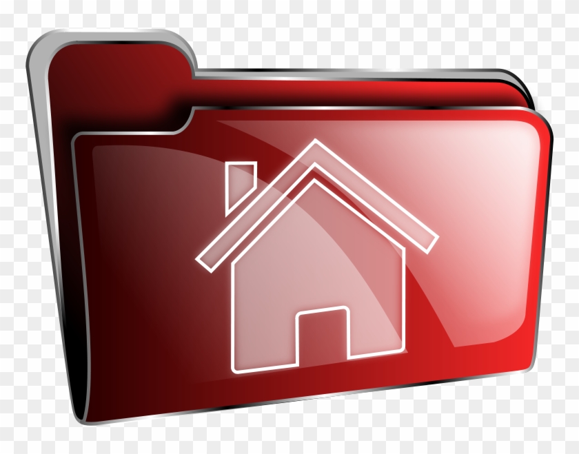 Free Folder Icon Red Home - Home Folder Icon Png #854801