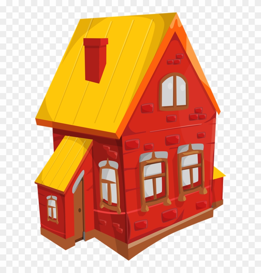 Big Red House With A Yellow Roof - Oki Doki Chocolate Mini Figurines 50g One Size #854862
