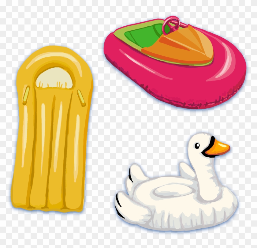 Cygnini Goose Swimming Pool Inflatable - Swan Pool Toy Vector #854893