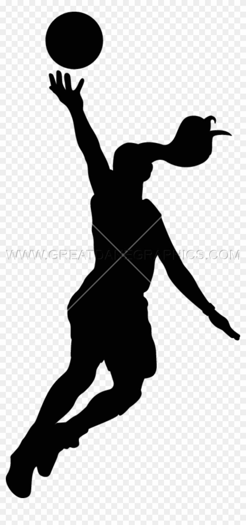 Girls Basketball Layup - Girl Basketball Player Silhouette #855051