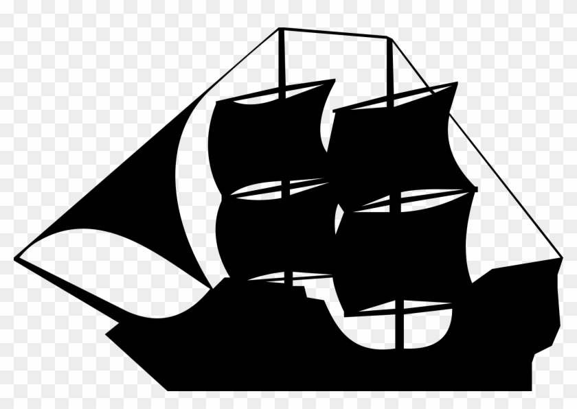 Excellent Pirate Ship Outline File Svg Wikimedia Commons - Pirate Ship Clip Art #855064