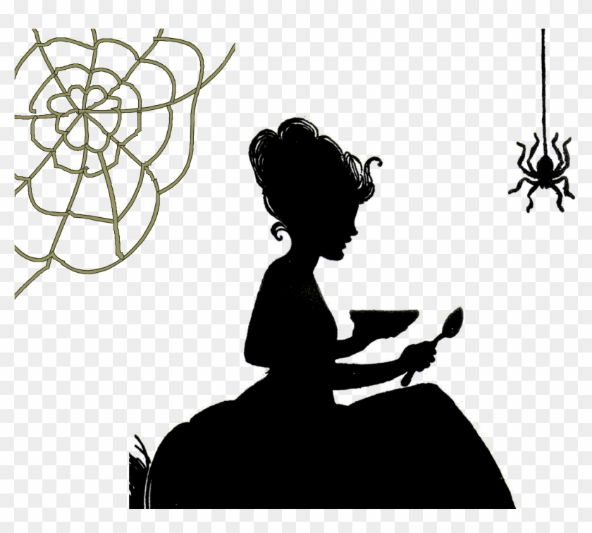 This Uses Nursery Rhymes To Teach Preschoolers About - Little Miss Muffet Silhouette #855105