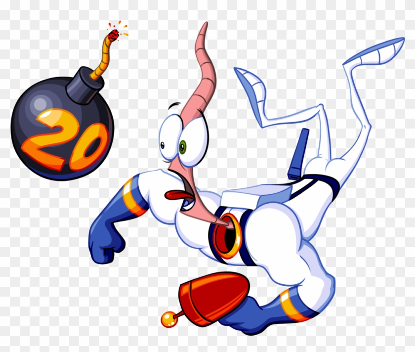 Earthworm Jim's 20th Birthday By Look1982 - Earthworm Jim Png #855122