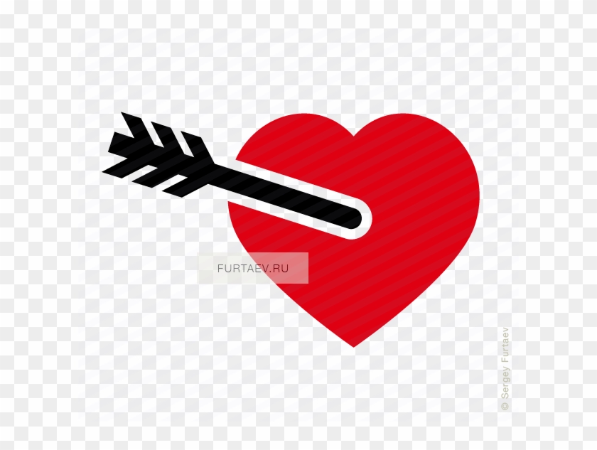 Vector Icon Of Arrow In Heart - Arrow In Apple Icon #855246
