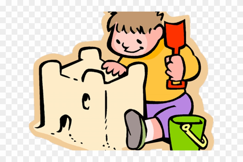 Sand Castle Clipart Kids - Sand Clipart #855342